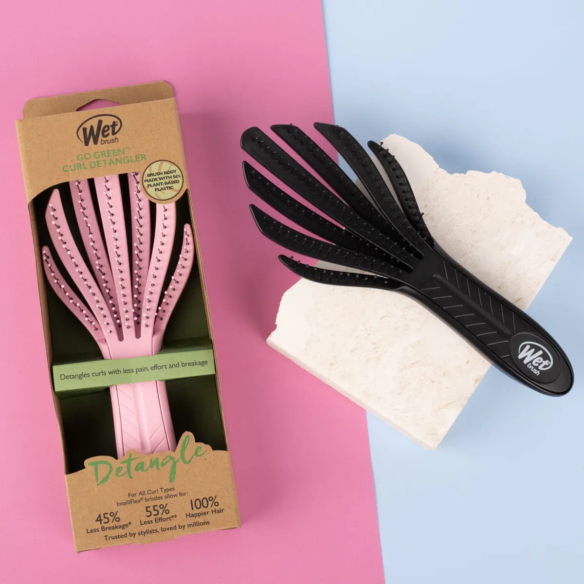 Wet Brush Go Green Curl Detangler Brush - Black, view 6