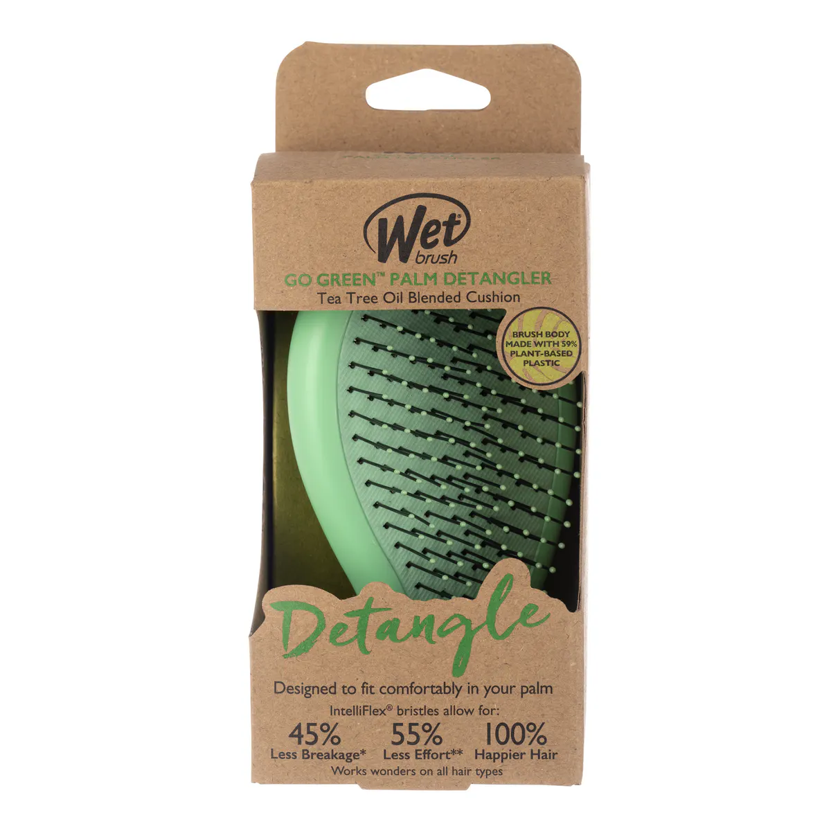 Wet Brush Go Green Oil Infused Palm Brush - Green, view 2