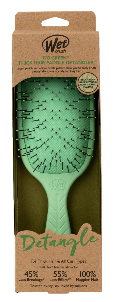 Wet Brush Go Green Thick Hair Paddle - Green, view 4
