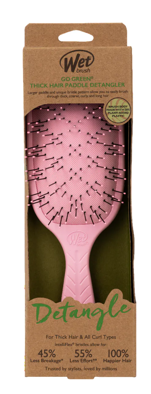 Wet Brush Go Green Thick Hair Paddle - Pink, view 4