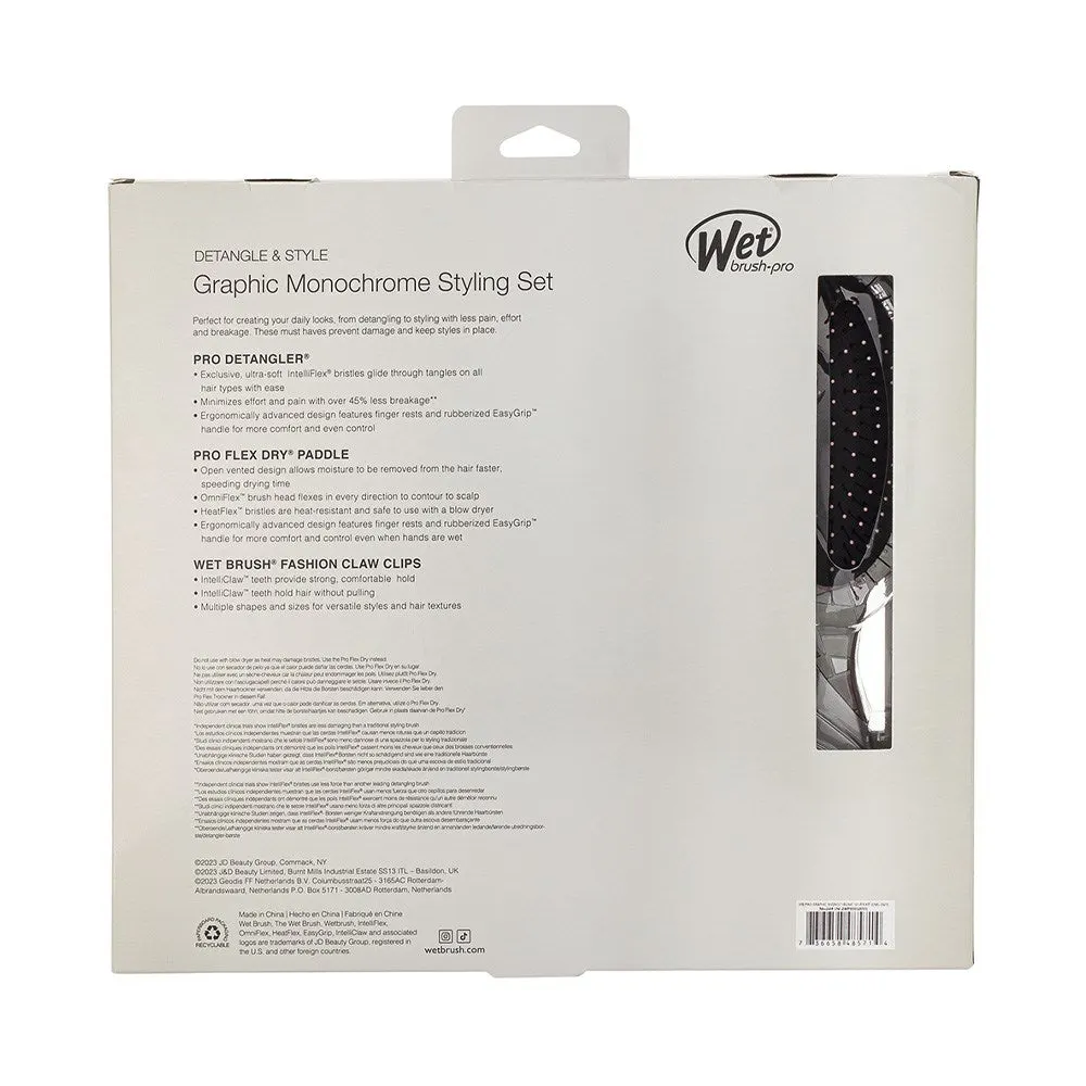 Wet Brush Pro Graphic Monochrome Style Detangling Kit, view 3
